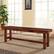 Alt View 12. Walker Edison - Distressed Farmhouse Dining Bench - Burnt Cherry.