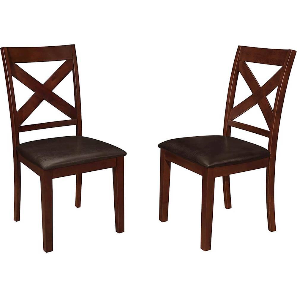 Best Buy Walker Edison XBack Wood Dining Chairs (Set of 2) Espresso