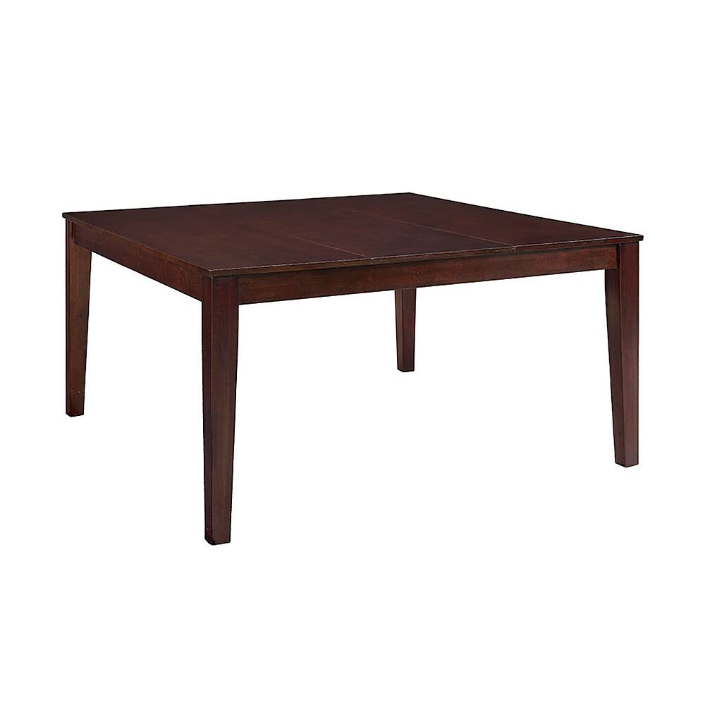 Angle View: Walker Edison - 60" Square Dining Table - Cappuccino