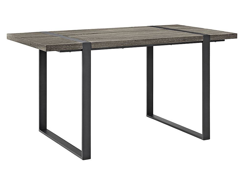 Angle View: Walker Edison - 60" Urban Blend Wood Dining Table - Charcoal