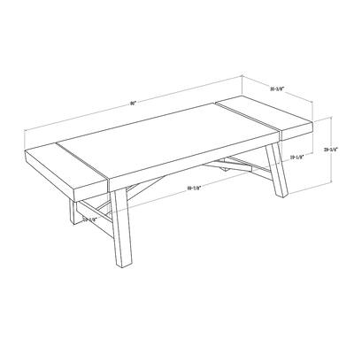 Walker Edison - 60" Trestle Wood Dining Table - Espresso