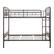 Front. Walker Edison - Twin over Twin Bunk Bed - Black.