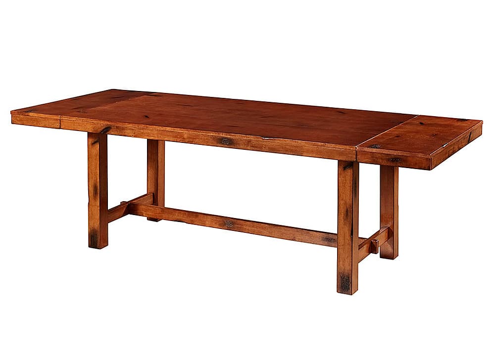 Left View: Walker Edison - Huntsman Wood Dining Table - Brown