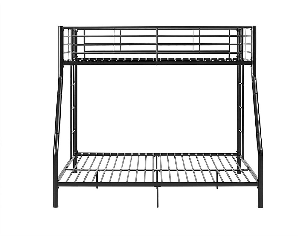 Walker Edison Premium Twin Over Full, Black Metal Bunk Bed Twin Over Full Size