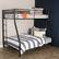 Alt View 12. Walker Edison - Walker Edison - Modern Metal Twin over Full Bunk Bed - Black - Black.