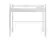 Front. Walker Edison - Modern Metal Twin Loft Bed Frame - White - White.