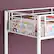 Alt View 12. Walker Edison - Modern Metal Twin Loft Bed Frame - White - White.