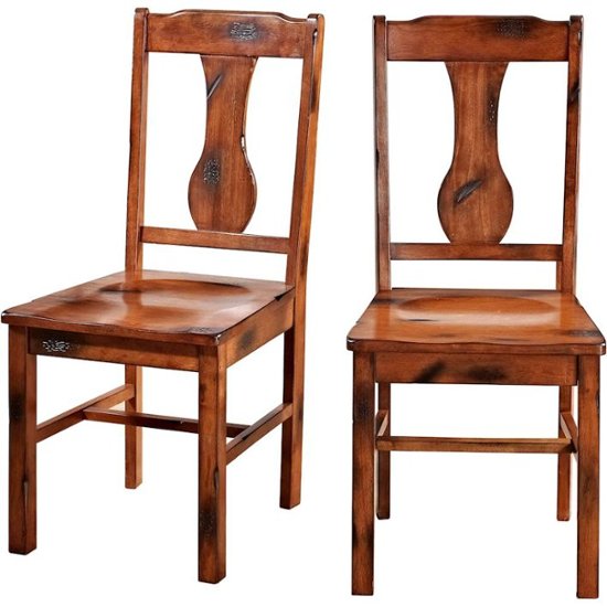 Walker Edison Huntsman Wood Dining, Solid Wood Dining Chairs Canada