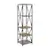 Angle. Walker Edison - X-frame Industrial Wood and Metal 4-Shelf Bookcase - Driftwood.
