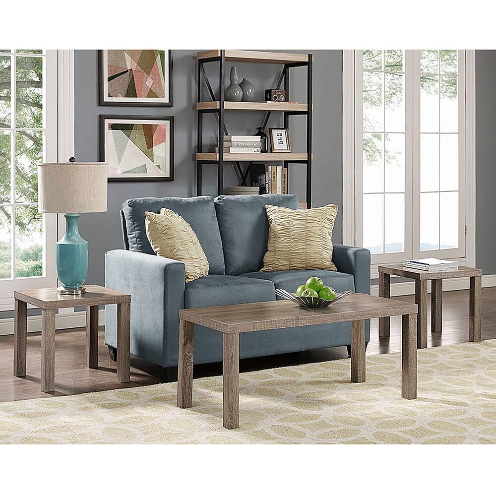 Best Buy Walker Edison Essentials Coffee Table Set (3pack) Driftwood