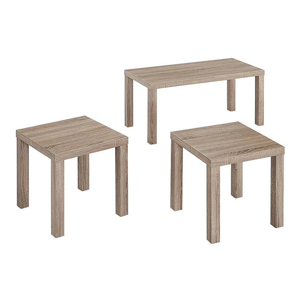 Best Buy Walker Edison Essentials Coffee Table Set (3pack) Driftwood