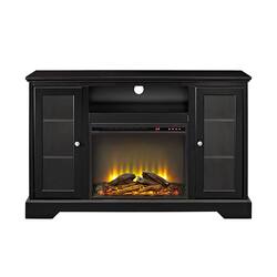 High End Tv Consoles Best Walker Edison Highboy Tv Console With Fireplace For Most Tvs Up To 55 Black