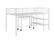 Angle. Walker Edison - Premium Metal Twin-Size Low Loft Bunk Bed with Desk - White.
