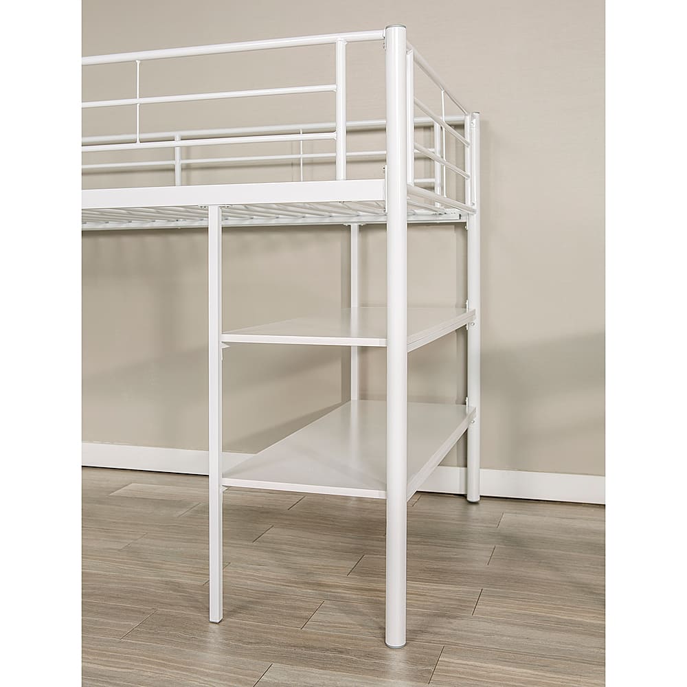Best Buy Walker Edison Premium Metal TwinSize Low Loft Bunk Bed with