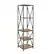 Angle. Walker Edison - X-frame Industrial Wood and Metal 4-Shelf Bookcase - Barnwood.