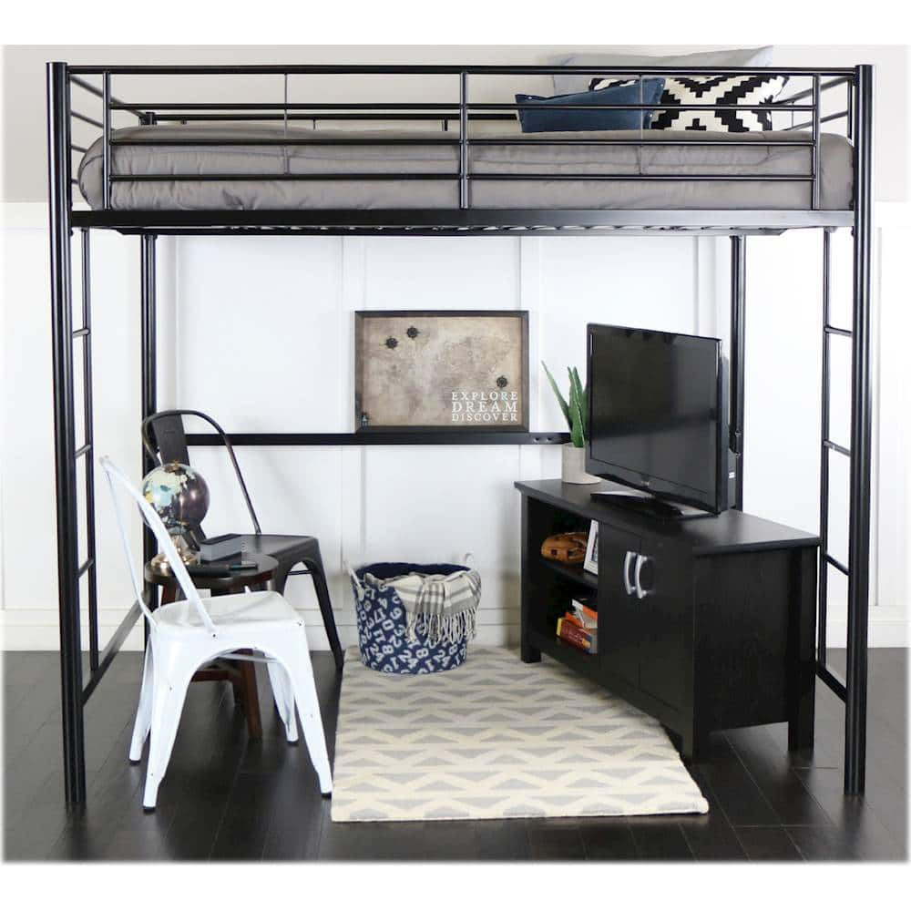 Best Buy: Walker Edison Full Size Urban Industrial Loft Metal Bunk Bed ...