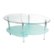 Angle Zoom. Walker Edison - Wave Modern Metal and Glass Coffee Table - Clear.