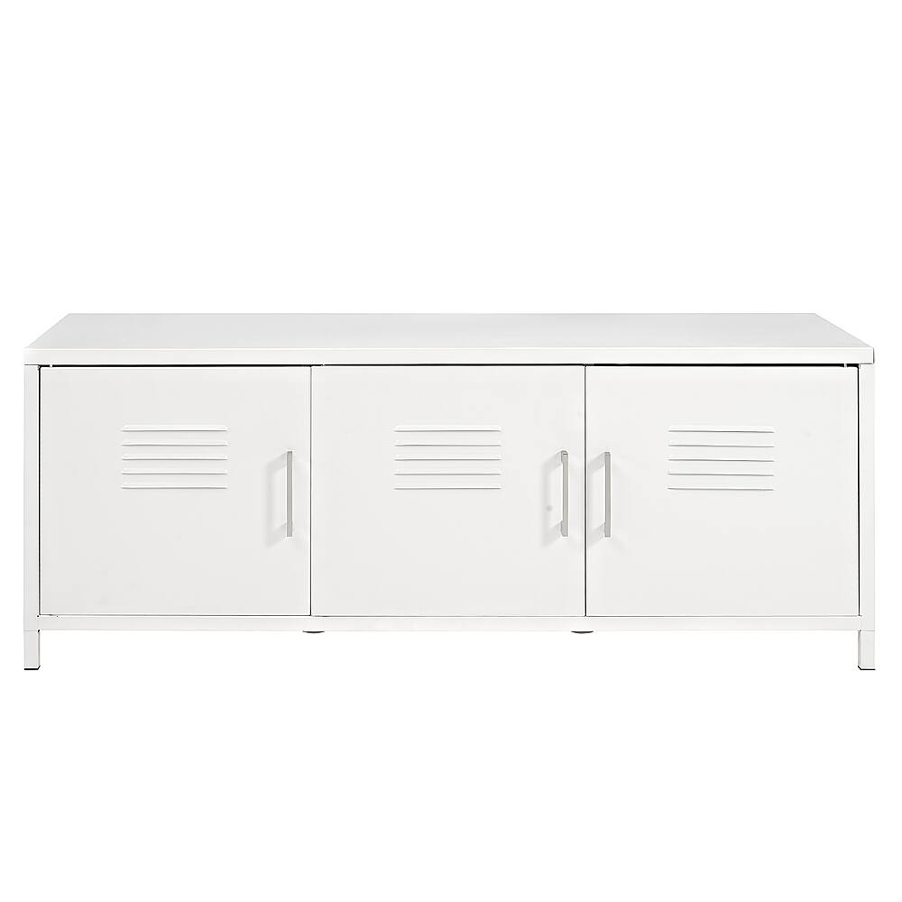 Front. Walker Edison - Storage Bench - White.