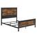 Angle. Walker Edison - Rustic Industrial Queen Size Panel Bed Frame - Brown.