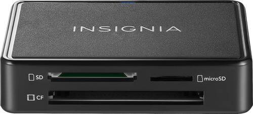 Insignia™ - USB 3.0 Advanced Memory Card Reader - Larger Front