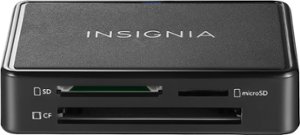 Insignia™ - USB 3.0 Memory Card Reader - Black - Front_Zoom