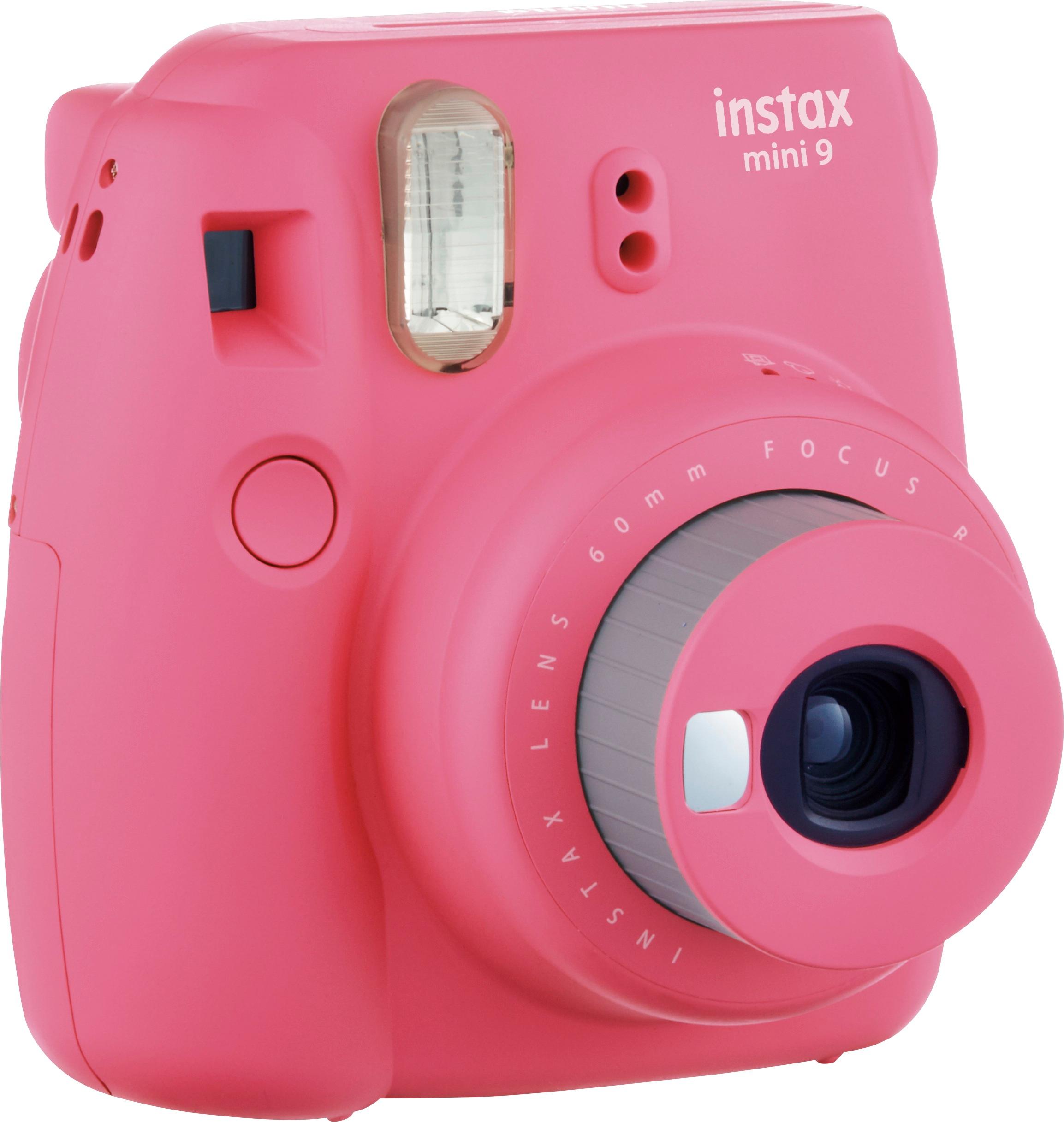 Fuji Instax Mini 9 Fujifilm Instant Film Camera with Clear Accents Pink 