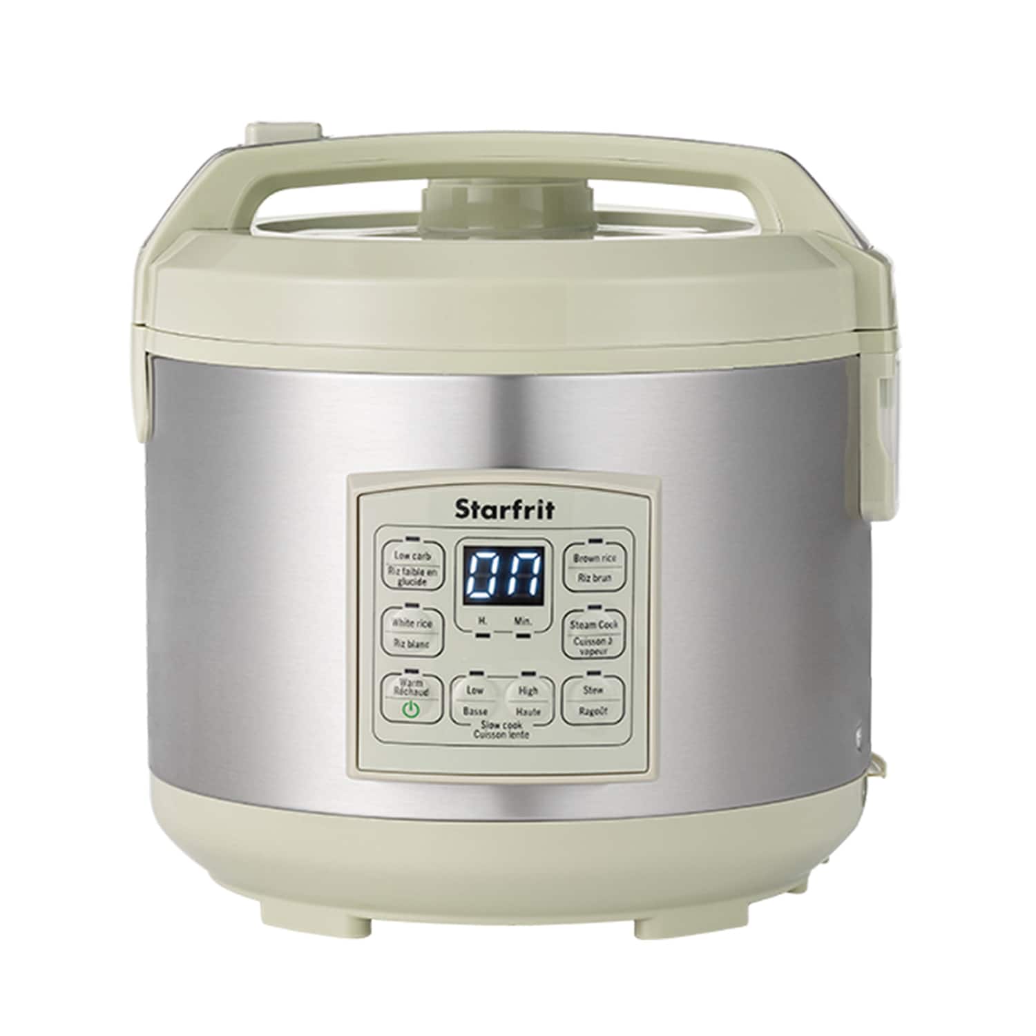 Starfrit - 024737-001-0000 14-cup Low-carb Electric Rice Cooker, /gray - With 7 Presets - Green