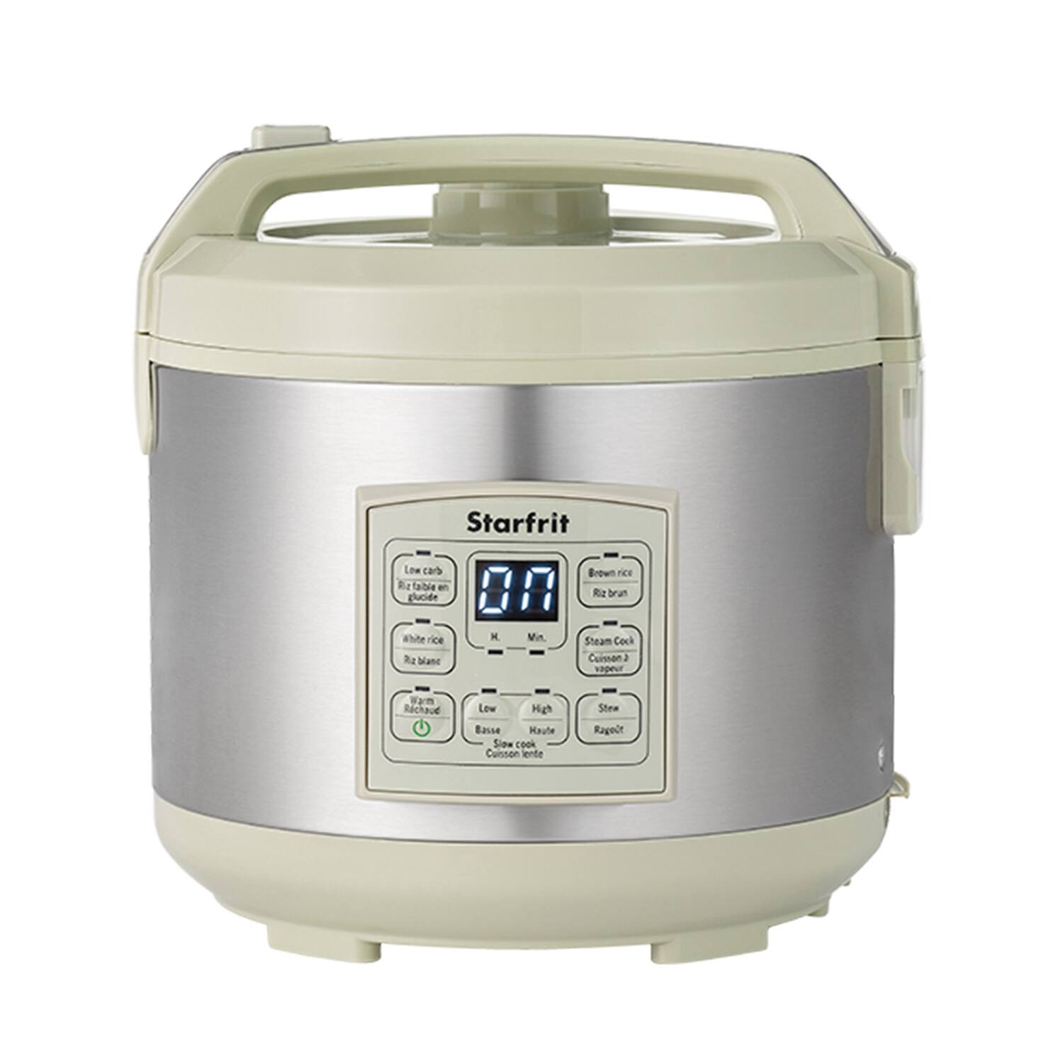 Starfrit - 024737-001-0000 14-cup Low-carb Electric Rice Cooker, /gray - With 7 Presets - Green