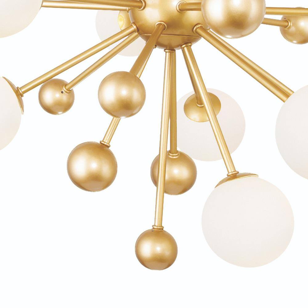 Back. CWI Lighting - Element 11 Light Chandelier With Sun Gold Finish - Sun Gold.