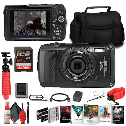 M - INFO 4 0 P 80 f S OK $ MENU W S
SanDisk Extreme PRO 200 MB/s V6 3 0 64 GB
Olympus TG-7
- 4x WIDE 1:2.0-4.9 OPTICAL ZOOM 45-18.0mm
- WATERPROOF 4K
- SHOCKPROOF
- F2.0
AVE NS CLEARD
- 11-908 d OLTMPUS /R
PHOTO Mira
VideoStudio 4
Painter essentials
PaintShop Pro 210
AfterShot Pro