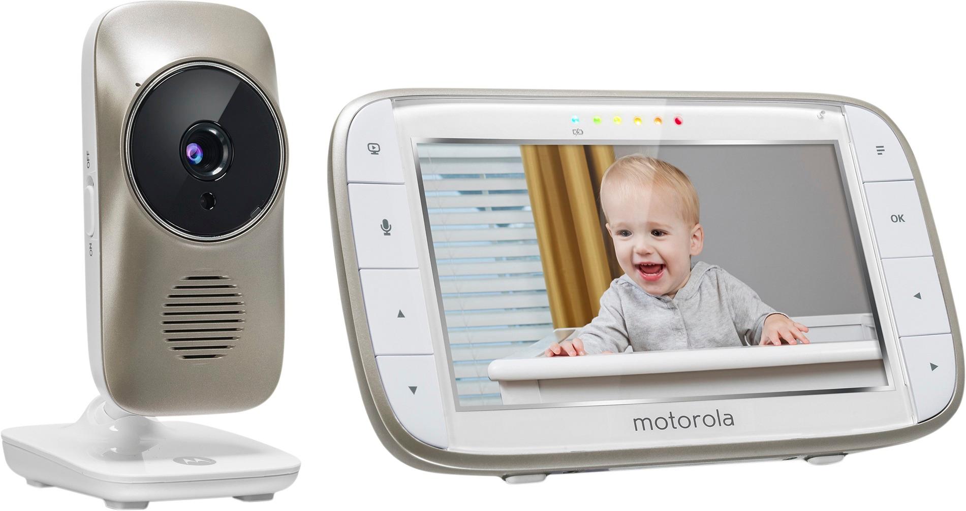 White Motorola Video Baby Monitor with camera and 5" Screen 