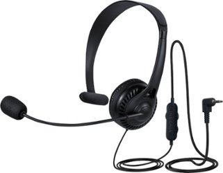 Insignia™ - Landline Hands-Free Headset with 2.5mm Connection - Black - Front_Zoom