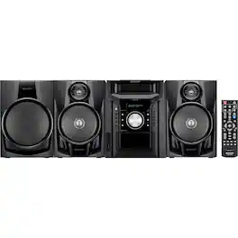 Sharp - Refurbished Excellent - 350W 5-Disc Mini Component System - Black