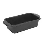 Front. Oster - Oster Teston Platinum Collection 9 Inch Nonstick Carbon Steel Loaf Pan in Matte Black - Matte Black.