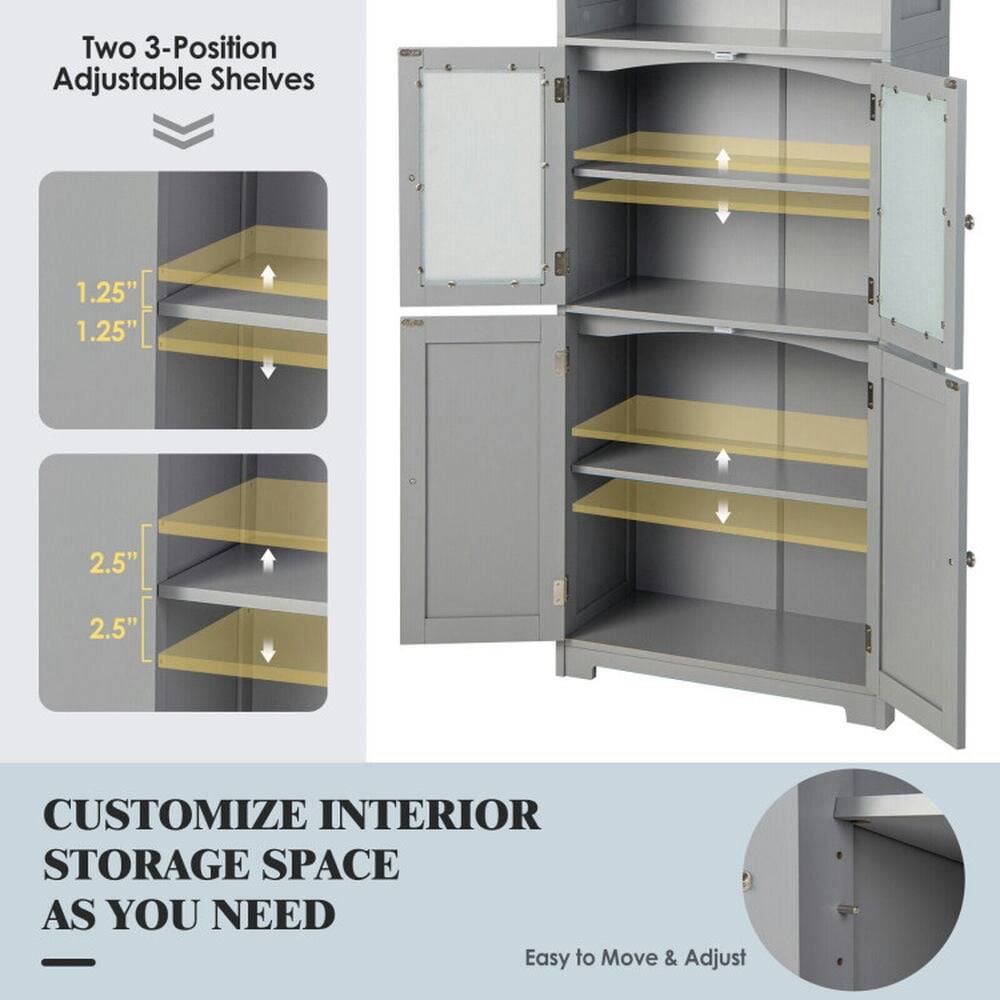 Two 3-Position Adjustable Shelves  
1.25" 1.25"  
2.5" 2.5"  

CUSTOMIZE INTERIOR STORAGE SPACE AS YOU NEED  

Easy to Move & Adjust