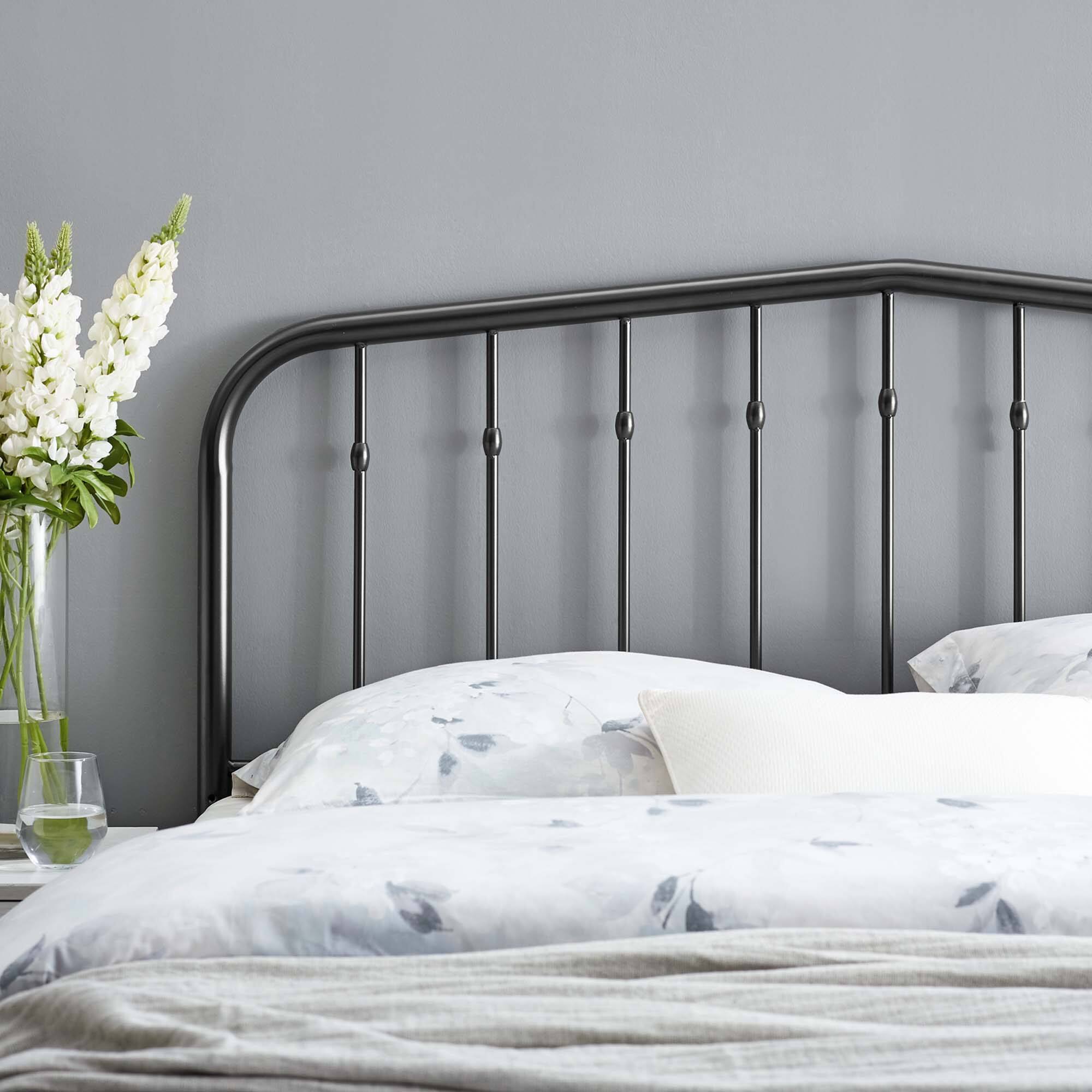 Alt View 3. Modway - Lennon Metal Full Headboard by Modway - Black.