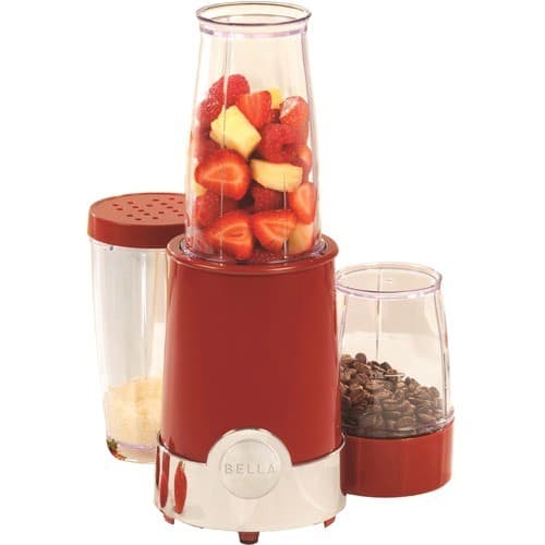 Front Standard. Bella - 12pc Rocket Blender - Red.