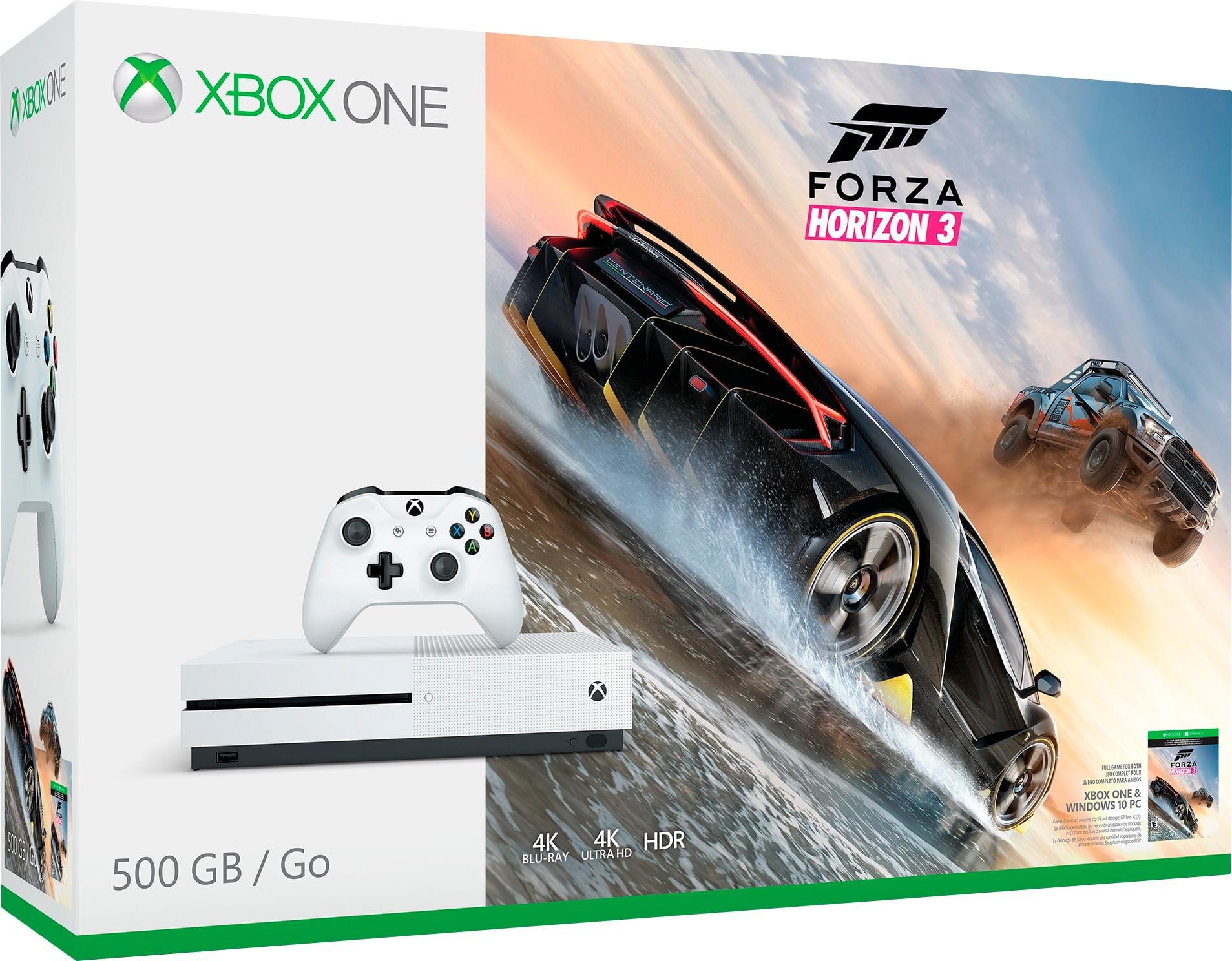 Microsoft Xbox One S 500GB Forza Horizon 3 Console Bundle with 4K Ultra HD  Blu-ray™ White ZQ9-00109 - Best Buy