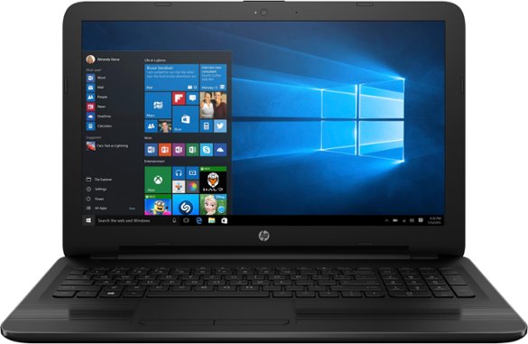 HP - 15.6" Laptop - Intel Core i5 - 8GB Memory - 2TB Hard Drive - Textured linear gradient grooves in black - Larger Front