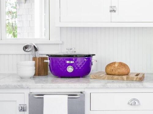 Best Buy: Bella Diamonds Collection 6qt Slow Cooker Purple Bla13927