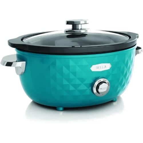 Front Standard. Bella - Diamonds Collection 6QT Slow Cooker - Turquoise.