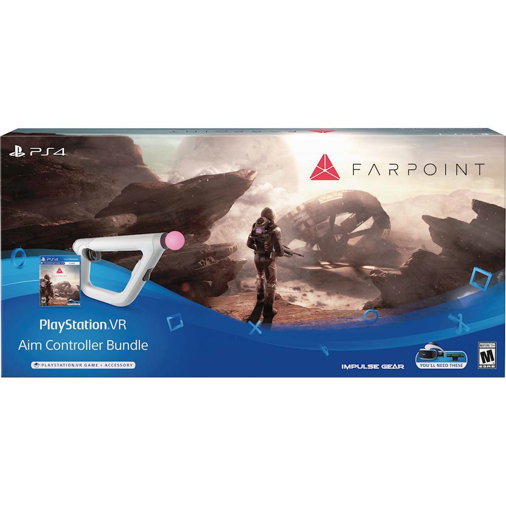 Best Buy Playstation Vr Aim Controller Farpoint Bundle Standard Edition Playstation 4