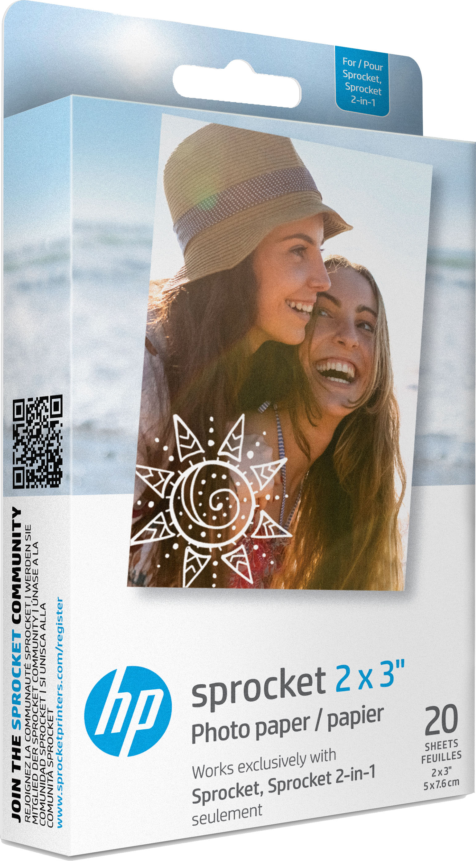 HP Sprocket 2x3" Zink Photo Paper (20 Sheets) - Gloss Finish