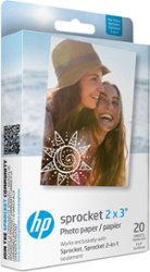 HP - Sprocket  2" x 3" Premium Sticky-Backed Zink Photo Paper - 20 Pack - Front_Zoom