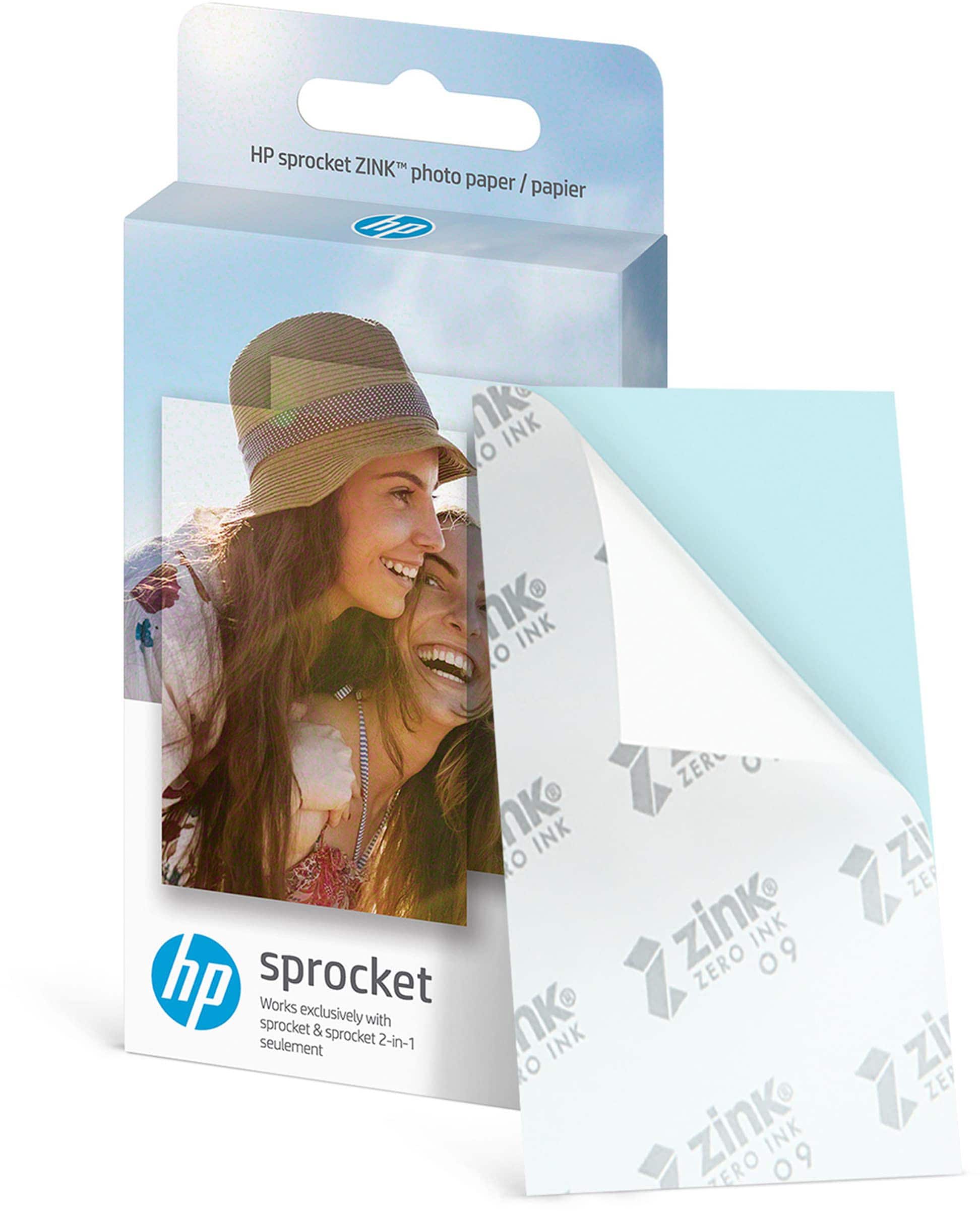 HP sprocket ZINK photo paper is a sticky-backed photo paper that works exclusively with HP Sprocket printers. It is designed for easy printing and is compatible with HP ZINK Zero Ink technology. The paper is ideal for creating vibrant, high-quality photos with minimal ink usage.