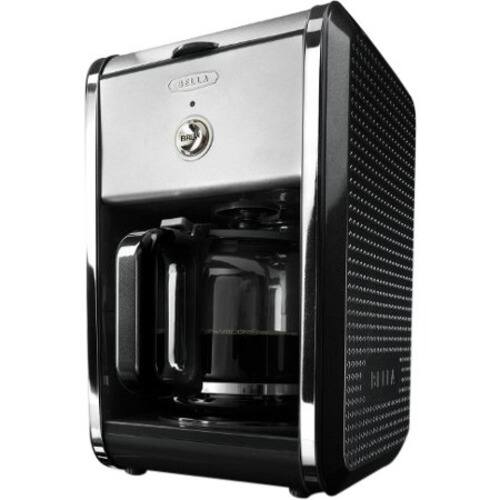 Front Standard. Bella - Dots Collection 12 Cup Manual Coffee Maker - Black.
