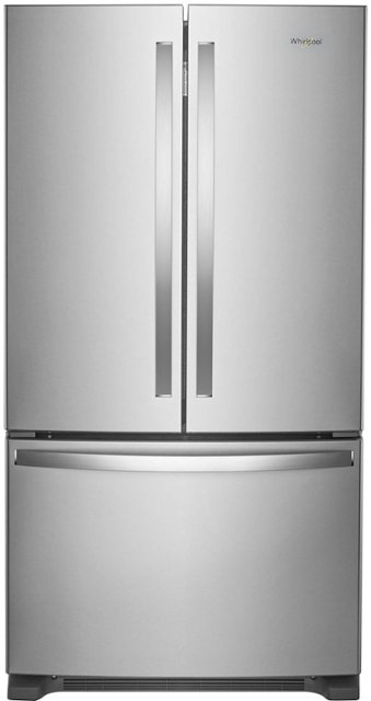 Front Zoom. Whirlpool - 25.2 Cu. Ft. French Door Refrigerator with Internal Water Dispenser - Stainless Steel.