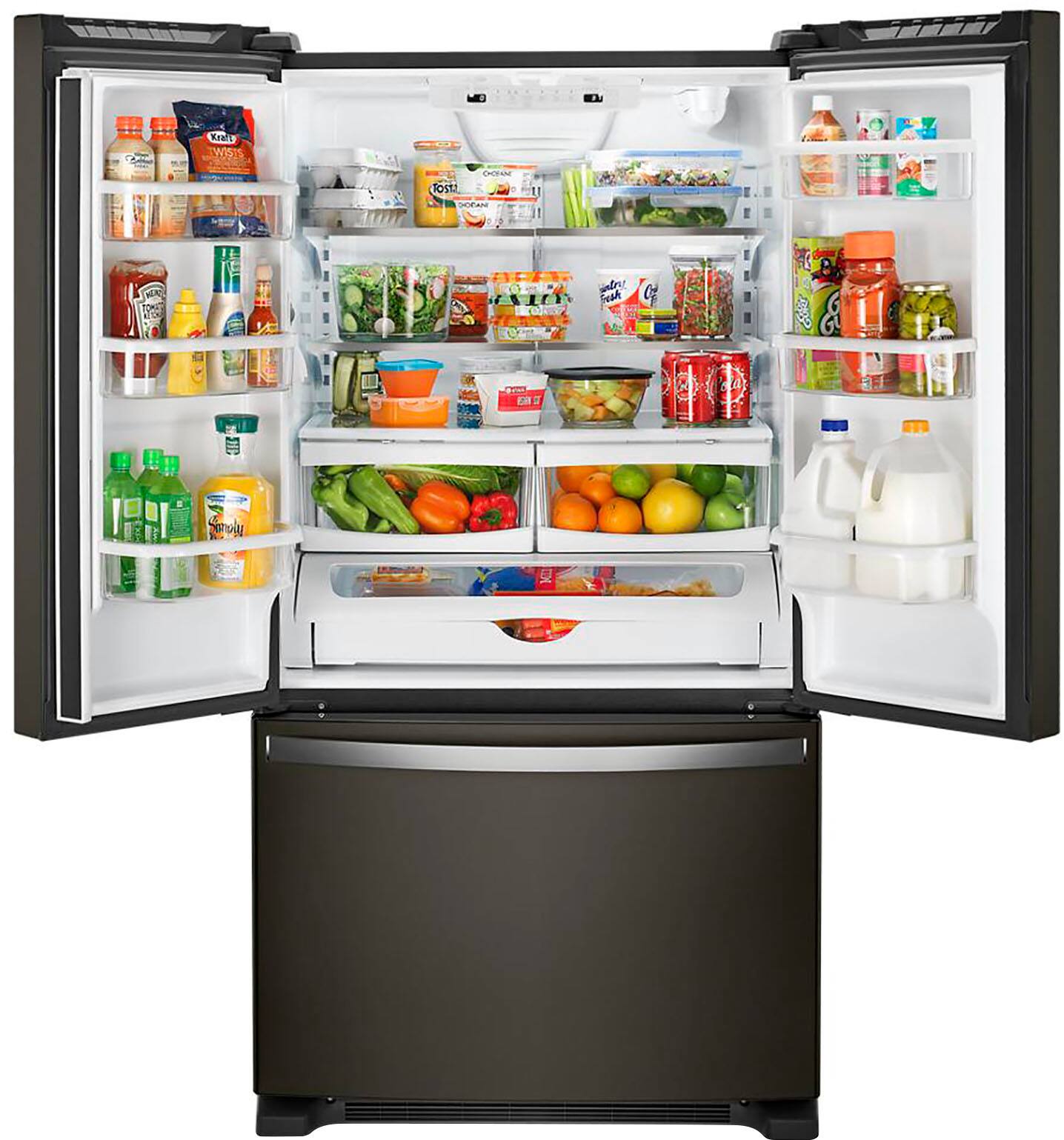 26 Cu. Ft. French Door Refrigerator - Dual Ice Maker, Black Stainless Steel