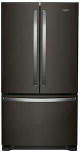 Whirlpool - 25.2 Cu. Ft. French Door Refrigerator with Internal Water Dispenser - Black stainless steel - Larger Front