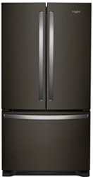 Whirlpool - 25.2 Cu. Ft. French Door Refrigerator with Internal Water Dispenser - Black Stainless Steel - Front_Zoom